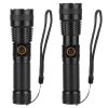 Tactical LED Flashlight Zoomable Rechargeable Search Light Torch